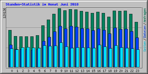 Stunden-Statistik im Monat Juni 2018